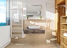Haus am Meer - Wellnessbadezimmer mit finnischer Sauna 