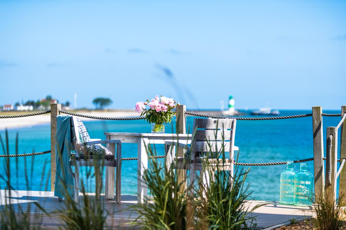 Beachvilla The View - Terrasse mit Blick auf Schleimünde