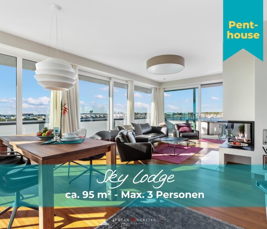 Sky Lodge - Penthouse mit Blick in den Yachthafen